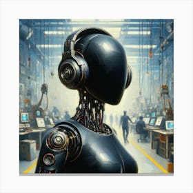 Robot In A Factory 1 Canvas Print