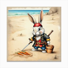 Pirate Bunny 9 Canvas Print