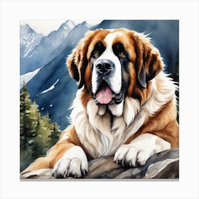 St Bernard 69 Canvas Print