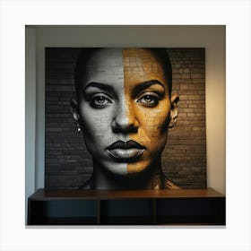 Woman'S Face Canvas Print