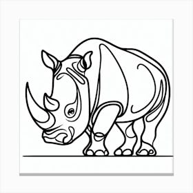 Rhinoceros Picasso style 2 Canvas Print