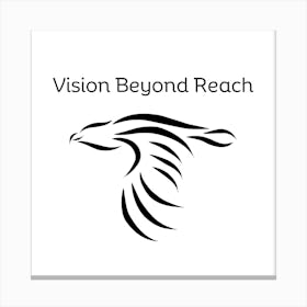 Eagle line art| Vision Beyond Reach Quote Canvas Print