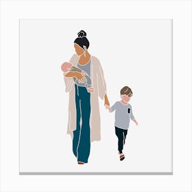 Mother And Child 8 Canvas Print
