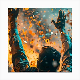 Confetti In The Air 2 Canvas Print