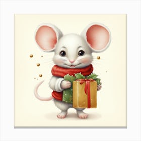 Christmas Mouse Canvas Print