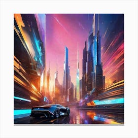 Futuristic City 105 Canvas Print