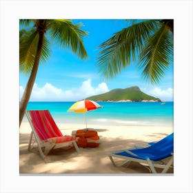 Beach Stock Videos & Royalty-Free Footage Canvas Print