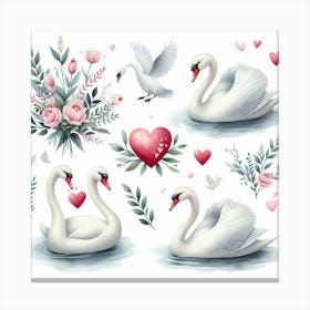 Swans 16 Canvas Print