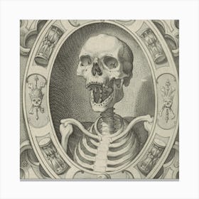 Skeleton In A Frame Canvas Print