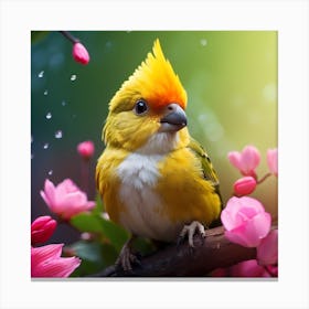 Bird On A Branch Canvas Print