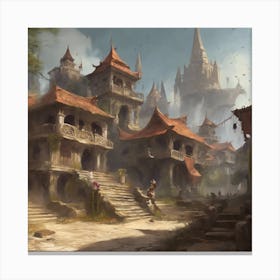 Fantasy Town Canvas Print