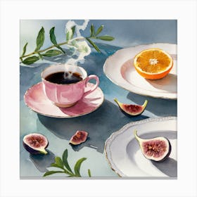 Still Life With Coffee (3) Canvas Print