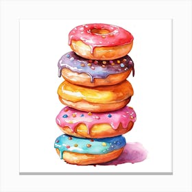 Stack Of Sprinkles Donuts 1 Canvas Print