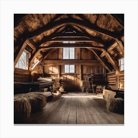 Barn Interior Canvas Print