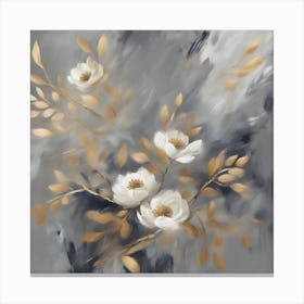 White Flowers 1 Canvas Print