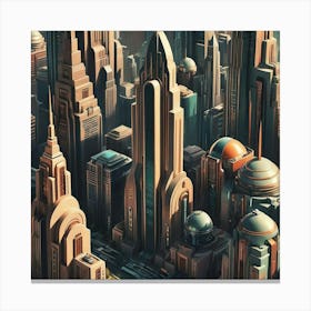 Futuristic City 23 Canvas Print