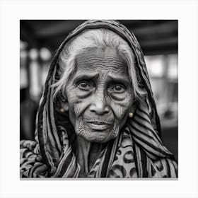 Old Woman Canvas Print