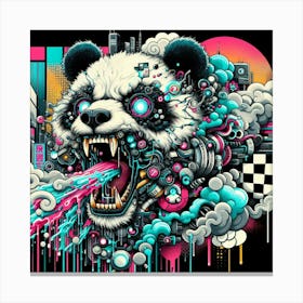 Psychedelic Panda 31 Canvas Print