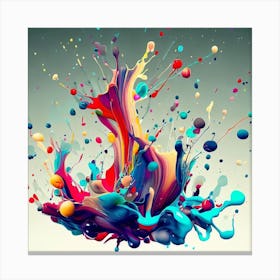 Colorful Paint Splash 1 Canvas Print