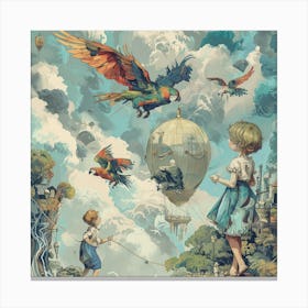 'Flight Of Birds' Canvas Print