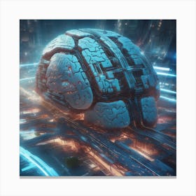 Futuristic Brain 34 Canvas Print