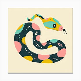 Charming Illustration Snake 4 Canvas Print