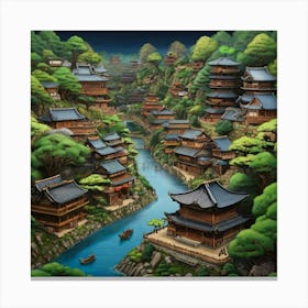 Asian Village 3 Canvas Print