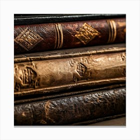 Old Books On A Table 4 Canvas Print