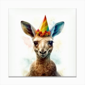 Birthday Kangaroo 2 Canvas Print