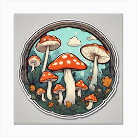 Mushroom In The Forest 1 Canvas Print