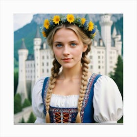 Girl In Bavaria Canvas Print