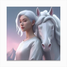 White Horse Canvas Print