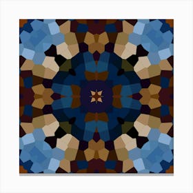 Blue Mosaic Pattern Canvas Print