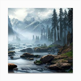 Mountain Stream Canvas Print