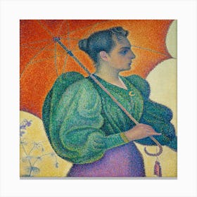 Lady With An Umbrella Canvas Print