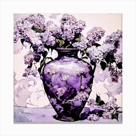 Lilacs In A Vase Canvas Print