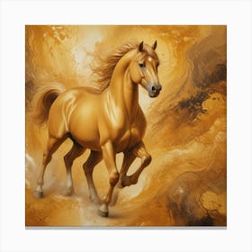 Golden Horse 8 Canvas Print