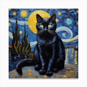 van goth black cat 2 Canvas Print