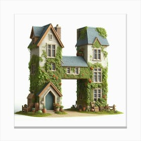 Funny Alpabet - H (House) Canvas Print