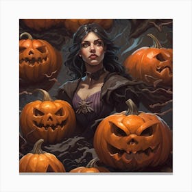 Halloween Jack O Lantern Canvas Print