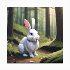 Rabbit In The Forest 1 Canvas Print