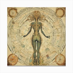 Astrological Nouveau Chart Series - 15 Canvas Print