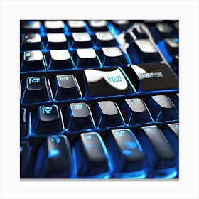 Neon keybord Canvas Print