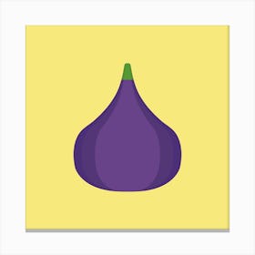 Fig Icon In Flat Design Canvas Print