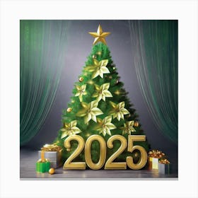 2025 Christmas Tree 5 Canvas Print