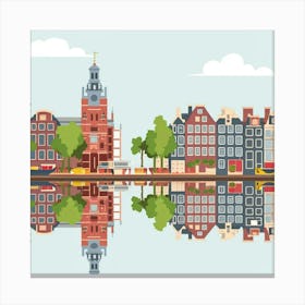 Amsterdam In A Row 6 Canvas Print