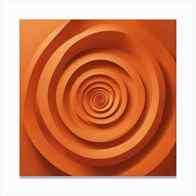 Orange Spiral 1 Canvas Print