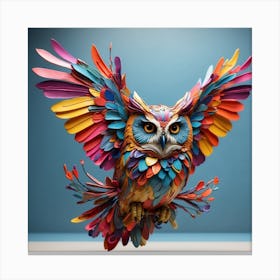 Colorful Owl 1 Canvas Print