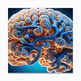 Brain In Blue Canvas Print