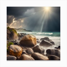 Sunrise Over The Ocean Canvas Print